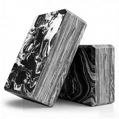 2-Pack Yoga Blocks, High-Density 9"x6"x3" Yoga Brick Foam Blocks Non-Slip EVA Foam Block Yoga Props Accessories for Yoga Pilates Stretching and Meditation (Camo Black)
