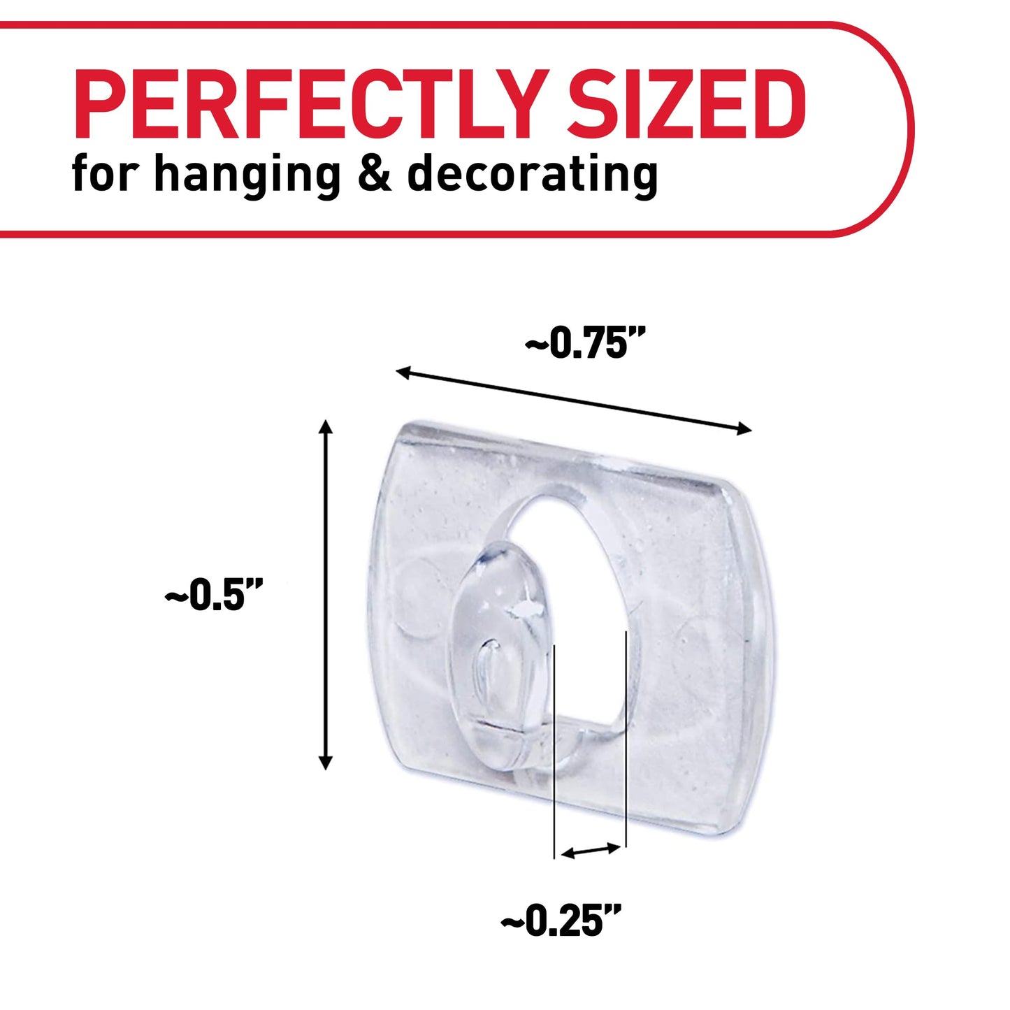 Command Clear Indoor Mini Light Clips Value Pack, 45 Clips, 54 Strips, Damage-Free String Light Hangers for Home, Room, Wall, Office, and Dorm Decor, Great for Cable Management, Holds up to 0.3 lb