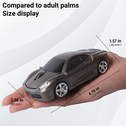 elec Space Wireless Mouse, 2.4GHz Cool Sport Car Shape Computer Mouse 1600 DPI Optical Cordless Mice with USB Receiver for PC Laptop Computer Notebook (Red)