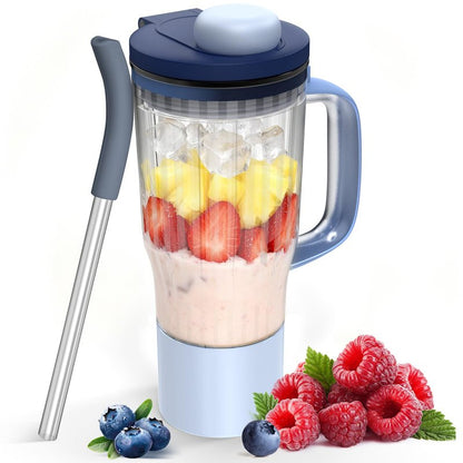 PQSGNYQ 26oz Travel Tumbler Replacement for Ninja BlendBOSS Blender (Blue)