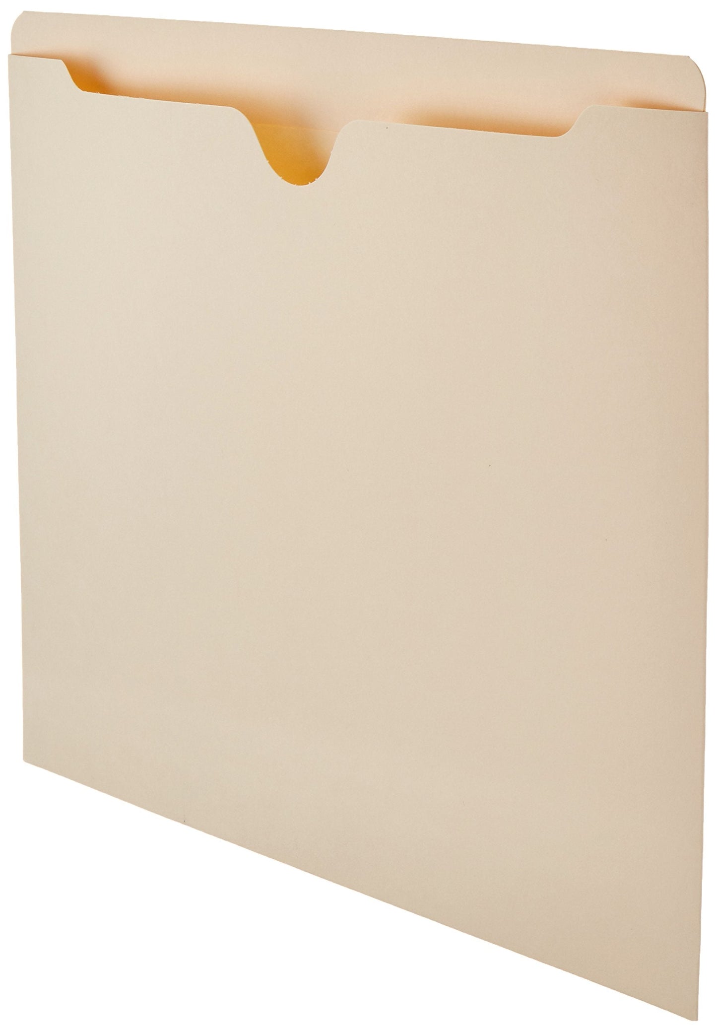 Amazon Basics File Jackets for Organizing Documents, Reinforced Straight-Cut Tab, Flat-No Expansion, Letter Size, Manila, 100-Pack