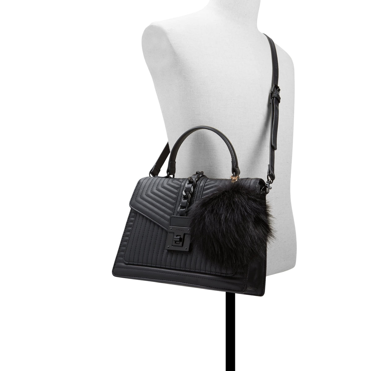 ALDO Women's Regular Jerilini Top Handle Bag, Black