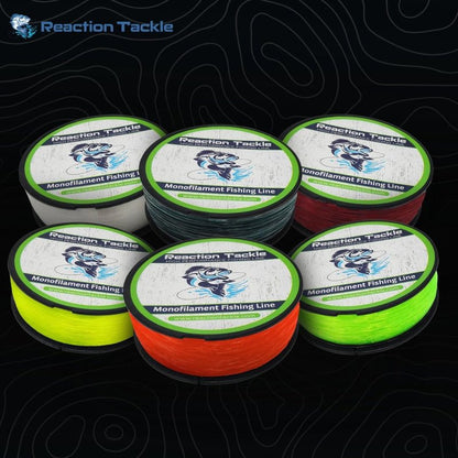 Reaction Tackle Monofilament Fishing Line - Premium Nylon Mono Line, Strong & Abrasion-Resistant, Low Memory for Smooth Long Casts - Freshwater & Saltwater - Hi Vis Green | 150lb (360 Yards)