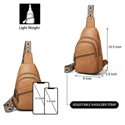 Sling Bag Crossbody Bags for Women Small Cross Body Bag Fanny Packs Chest Sling Purse for Daily Travel Leisure Sport