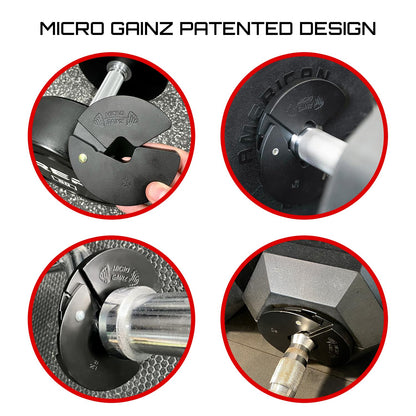 Micro Gainz 1LB Dumbbell Fractional Weight Plates 2 or 4 Piece- Designed for Dumbbell Training and Micro Loading, Made in USA (2 Piece)
