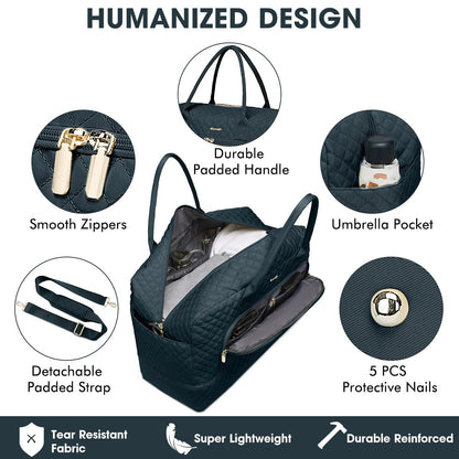 Travel Duffel Bags for Women with Shoe Compartment, Weekender Overnight Bag with Wet Pocket & Toiletry Bag, Carry On Personal Item Bag, Travel Tote Gym Bag, Hospital Bags for Labor and Delivery