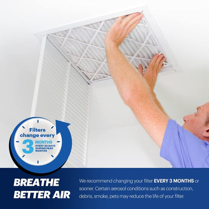 BNX TruFilter 20x25x1 MERV 13 (12-Pack) AC Furnace Air Filter - MADE IN USA - Electrostatic Pleated Air Conditioner HVAC AC Furnace Filters - Removes Pollen, Mold, Bacteria, Smoke