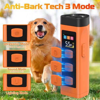 OKSJ Dog Bark Deterrent Device, 2025 Anti Barking Device for Dogs 65FT Far Ultrasound Dog Bark Deterrent, Humane Alternative to Training Collars, Works Indoors & Outdoors - Stubborn Barking Solution