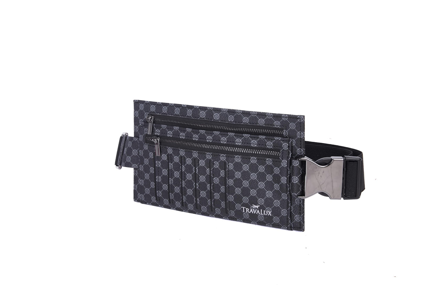 Luxury Travel Wallet – Hidden Money Belt, RFID-Blocking, Anti-Theft Passport Holder for Men & Women (Black Crest)