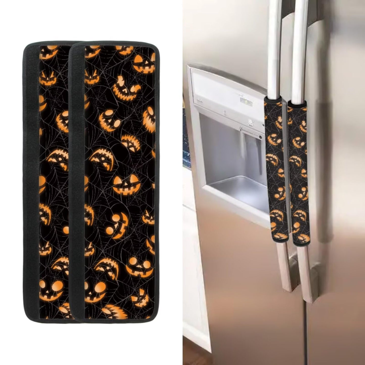 Yatixapu Halloween Refrigerator Door Handle Covers Set of 6, Appliance Handle Covers Fits Kitchen Refrigerator Microwave Oven Or Dishwasher, Protect Antiskid Washable Decor Cloth