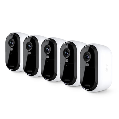 Arlo Essential Security Camera 2K | Outdoor - Indoor | 2nd Gen | Wireless with Spotlight, 2-Way Audio, Color Night Vision, Live Stream, Motion Activation, Real Time Notifications - White, 3 Cameras