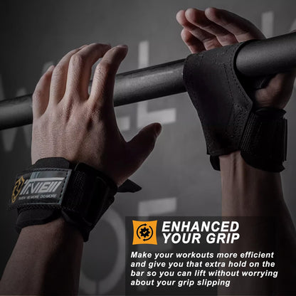 TAVIEW Wrist Straps for Weightlifting for Maximum Grip Support - Lifting Deadlift Strap & Weight Lifting Grips Gloves for Working Out Pull Up Deadlifting & Shrugs