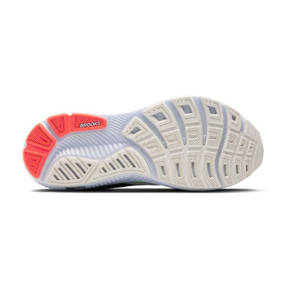 Brooks Men’s Ghost 17 Neutral Running Shoe - White/Pink Clay/Gecko - 11.5 Wide