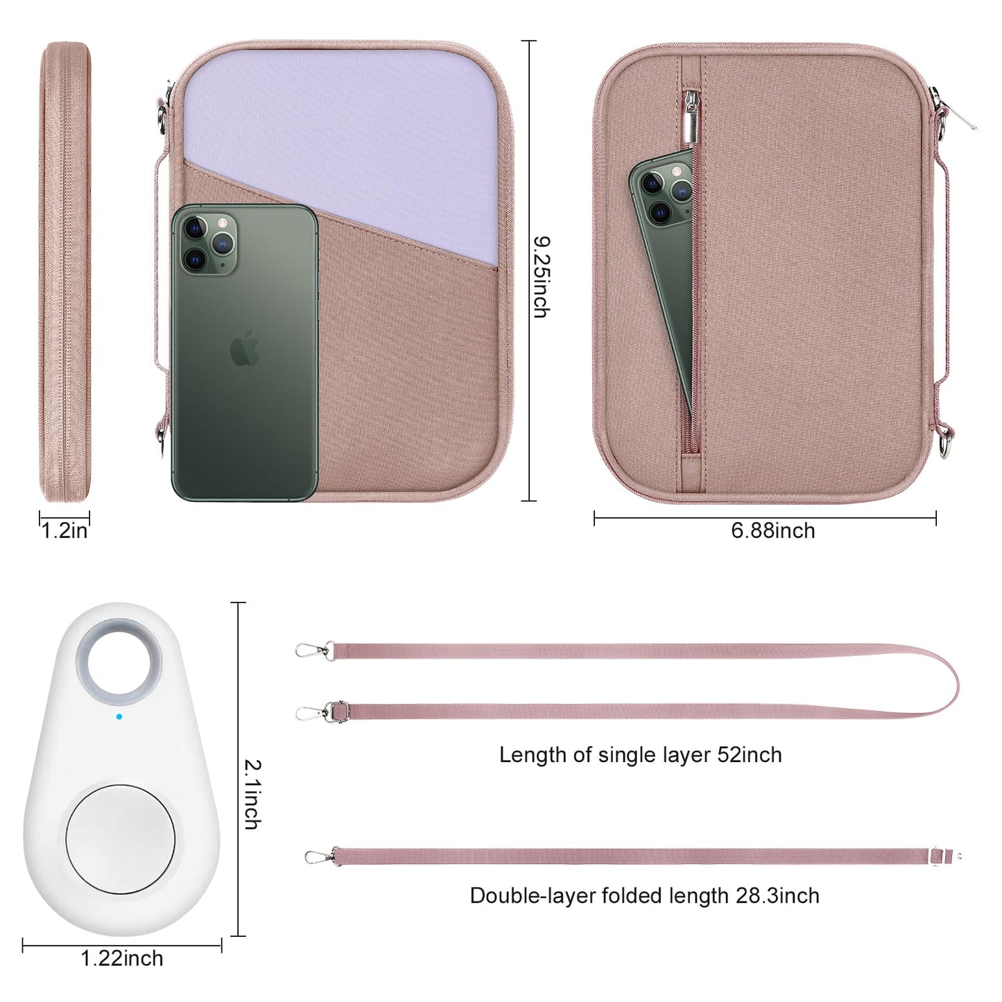 EcoVision Family Passport Holder for Travel with RFID Blocking, Traveling Essentials Organizer Pouch Bag, Light Passport Wallet for Travel Must Haves Accessories for Women Men
