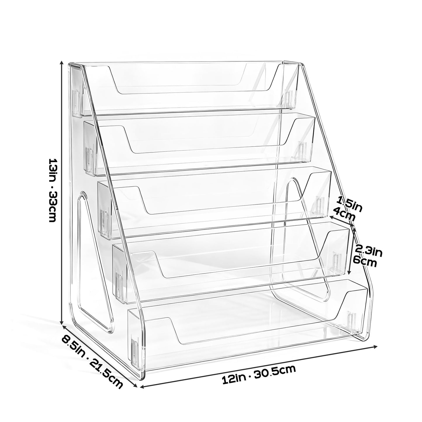 Vowcarol Clear Acrylic Paint Organizer Tall Version - 5 Layers, Miniature Paint Holder, Craft Organizer Rack