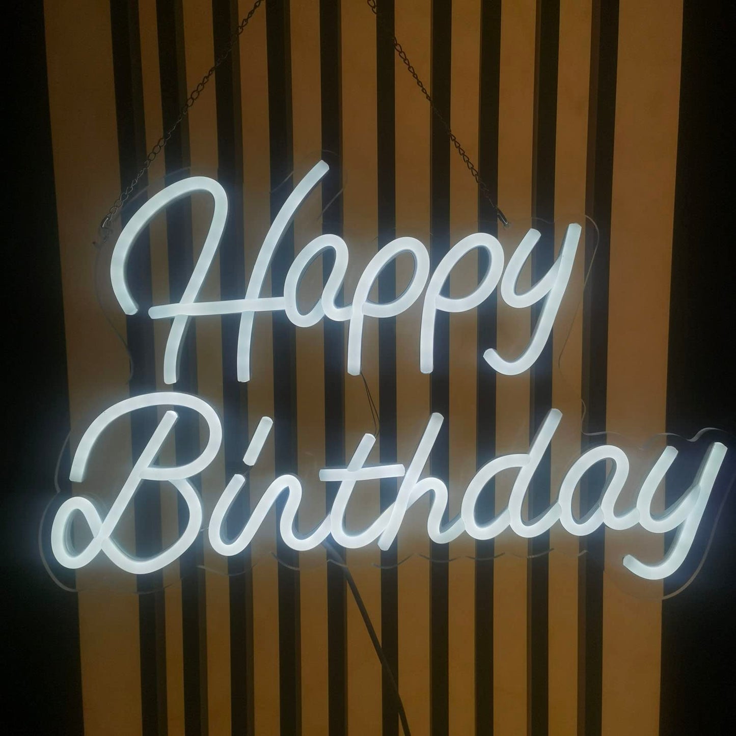 Neon Happy Birthday Sign Wall Decoration Lights Wedding Bar Cafe Christmas Home Party Decoration Kids Gift with Dimmable Switch Reusable Happy Birthday LED Neon USB 16.5x10 Inch