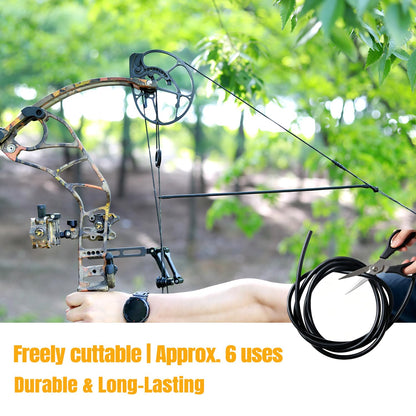 Luoyer 6.5 Ft Archery Bow Peep Sight Tubing Durable Peep Sight Replacement Rubber Tube for Compound Bow Archery Accessories Black