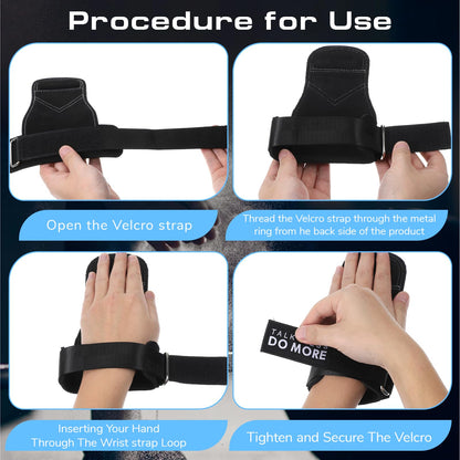 ElevateTech Weight Lifting Wrist Strap, 1 Pair Double Layer Leather Wrist Wraps for Gym Strength Training Weightlifting Deadlift Powerlifting Neoprene Padded Workout Gym Straps for Men Women
