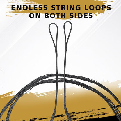 LWANO B55 Bow String,Replacement for Archery Recurve Traditional & Longbow Bowstring,12/14/16 Strands 48-70in,2 Brass Nocks Included (16 Strands (Recommended up to 65 lb), AMO 62"(Actual Length 58"))