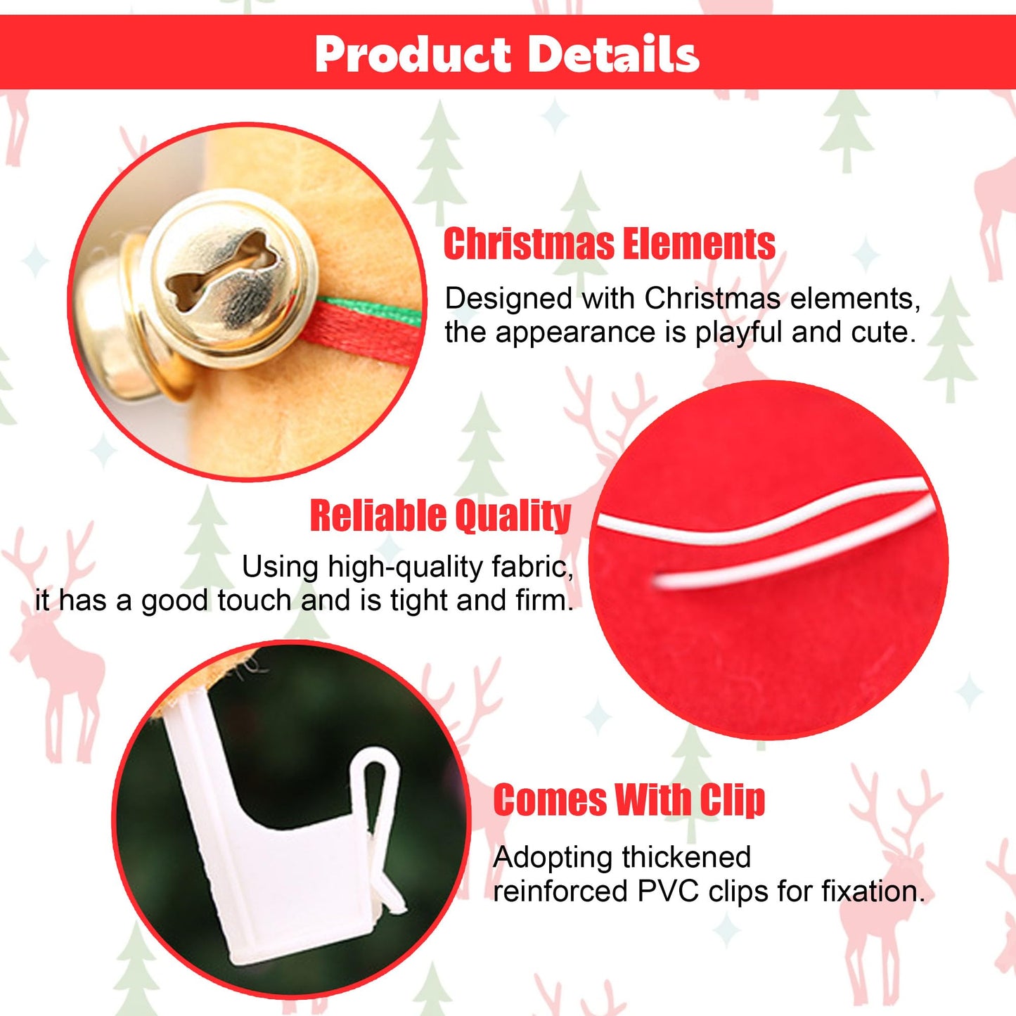 JazSwirl Brown Reindeer Antlers for Cars, Christmas Car Decoration Set, Christmas Car Decoration, Car Reindeer Antlers & Nose for Christmas, Car Antlers Antenna Toppers for Christmas