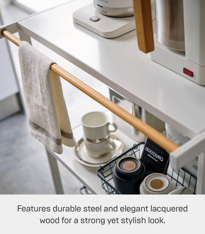 Yamazaki Home Kitchen Appliance 3 tier Storage Rack-Standing Organizer Shelves, One Size, Black