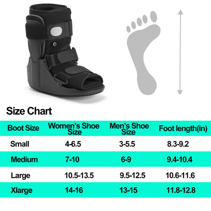 Honprodu Air Walking Boot for Broken Foot Recovery Walking Boot for Sprained Ankle with Adjustable Air Cushion, Lightweight Design, and Anti-Slip Sole M