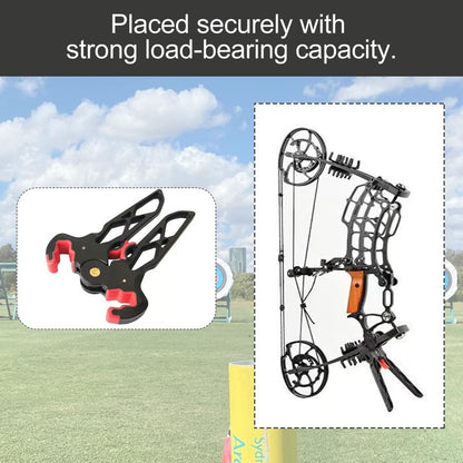 KURUGEILI Archery Bow Stand Folding Bow Stands Bow Jack Limbs Clamp Kickstand for Compound Bow Hunting Accessories