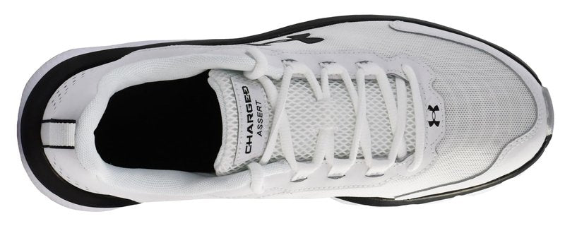 Under Armour Mens Charged Assert 9 Running Shoe, White/Black, 10.5 US