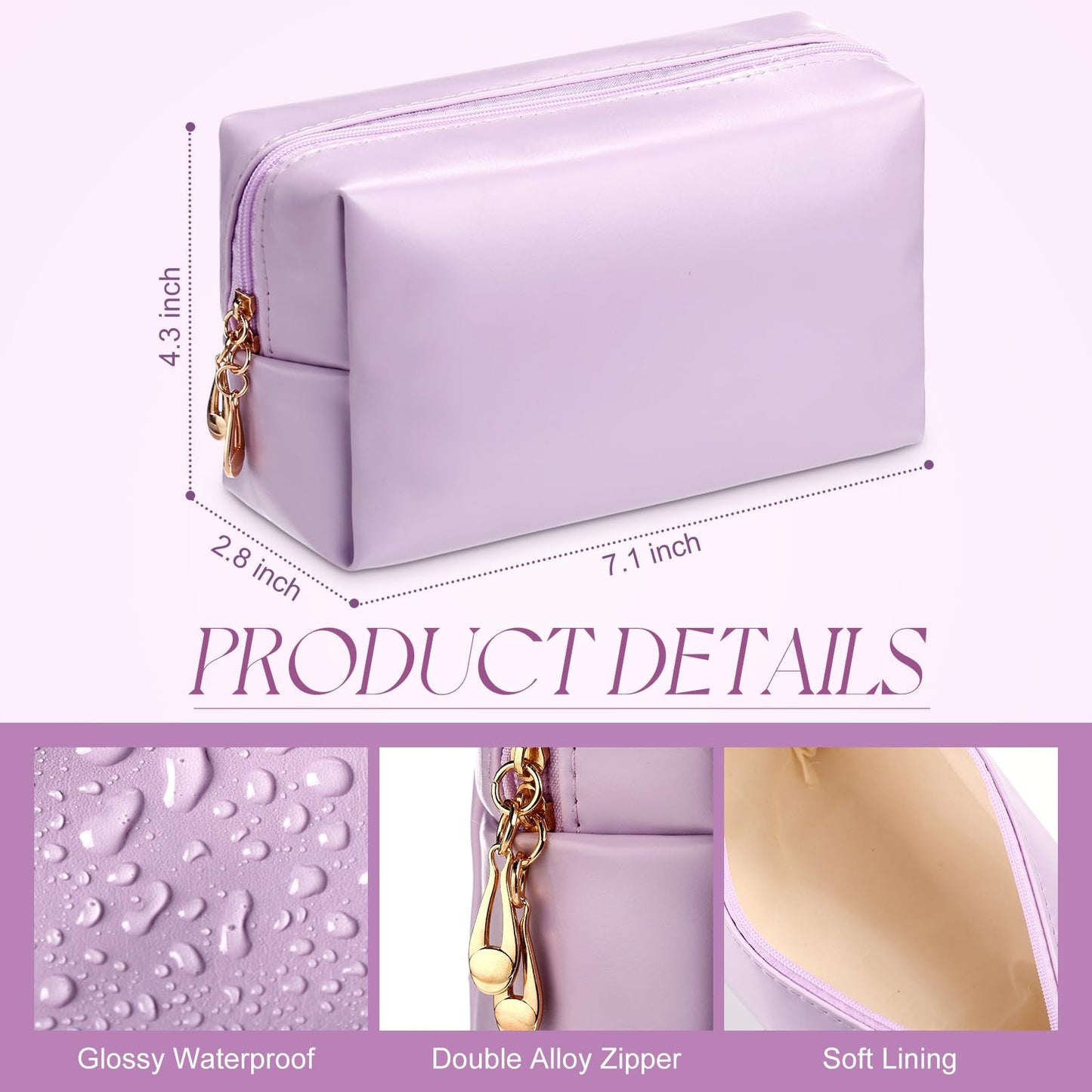 Kigeli 12 Pcs PU Leather Makeup Bag Bulk Small Macaron Preppy Cosmetic Pouch with Zipper Wedding Bridesmaid Gift Waterproof Mini Toiletry Bag for Purse, Aesthetic Travel Organizer for Girls Women