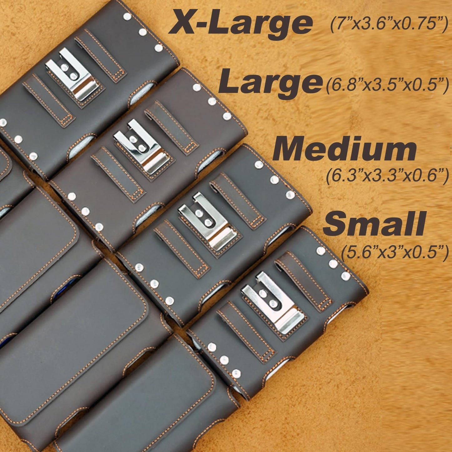 BECPLT Genuine Leather Phone Holster with Belt Clip for iPhone 17 Pro Max 16 Pro Max 15 Pro Max 15 Plus 14/13/12 Pro Max Galaxy S25+ S24+ S23+ S22+ S21+ S24 FE Cell Phone Pouch Belt Holder -Dark Brown