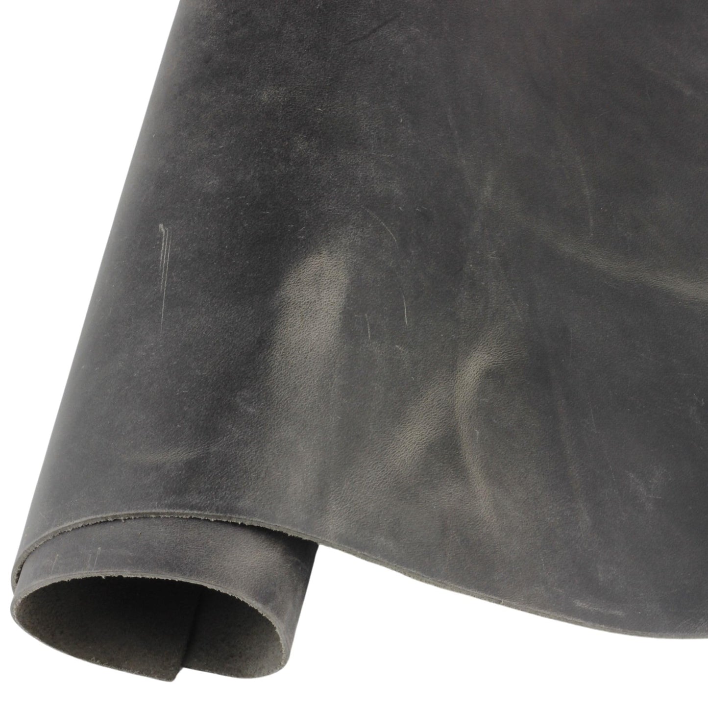 Toprank Genuine Leather Sheets for Crafts 6"X12" Precut Full Grain Leather Tooling Leather (1.6mm) Cowhide Leather Pieces Square, Gray