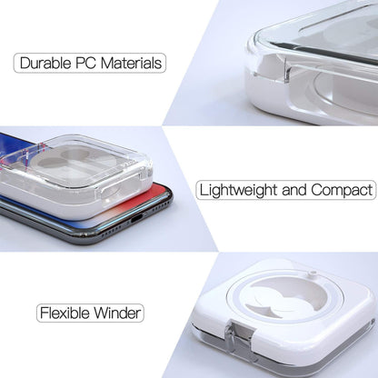 pzoz Earbuds Case Compatible for Apple iPhone/iPad/iPods EarPods, Earphones Cord Organizer Cover Wired Manager Holder Wrap Winder Mini Storage Carrying Cable Management (Earbuds)