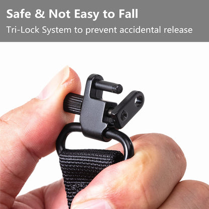 VVAAGG Metal Rifle Sling Swivel Mount 1.25 inch Two-Point Gun Sling Attachment Clips