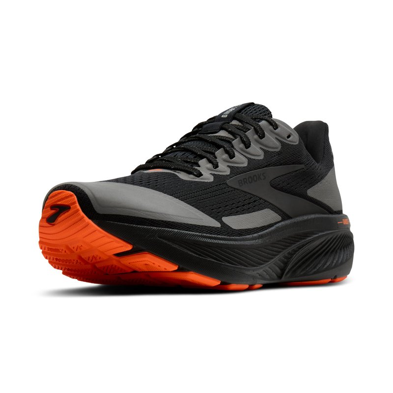 Brooks Men’s Ghost 17 Neutral Running Shoe - Black/Orange - 9.5 Medium