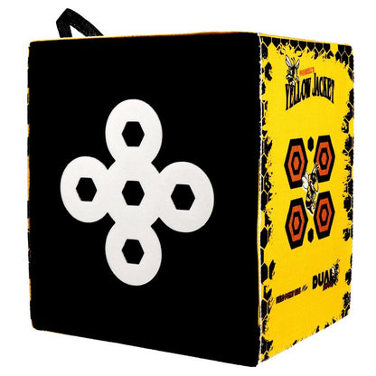 Morrell Targets Yellow Jacket 380 FPS Dual Threat Weatherproof Compound Crossbow Cube Any Tip Foam Archery Target with Carry Handle, 3 Pack, Yellow