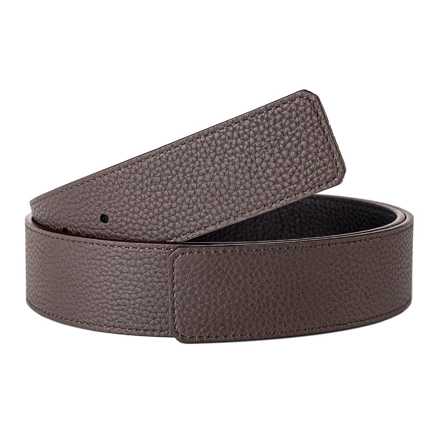Vatee's Reversible Genuine Leather Belts For Men/Women Replacement Belt Strap Without Buckle 1.5"(38mm) Wide 49"(125cm) Long Black & Coffee