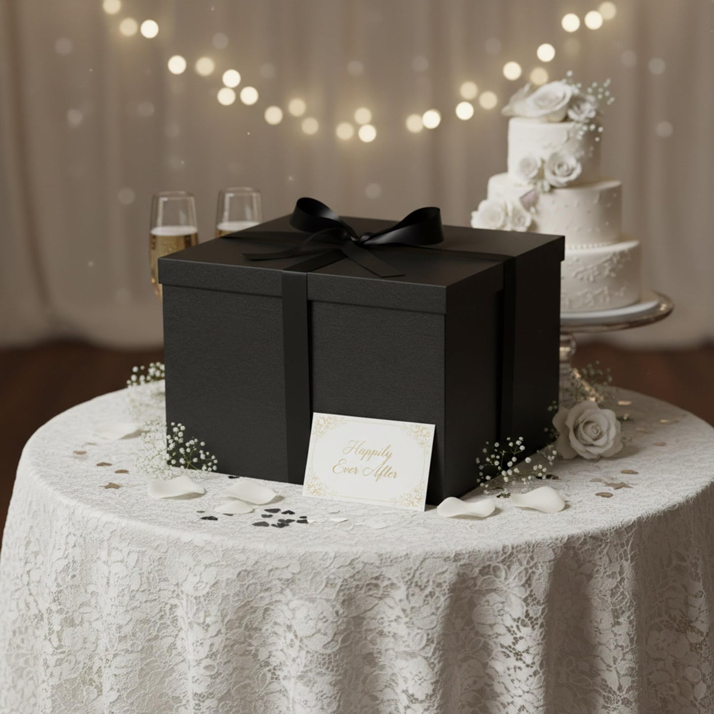 Rinrda Extra Large Gift Box,15x12x10 Inches,Green Boxes with Lids for Presents,10-inch Deep Box for Christmas Mother’s Day Valentine's Day or Business.Contains Card,Ribbon,Shredded paper.