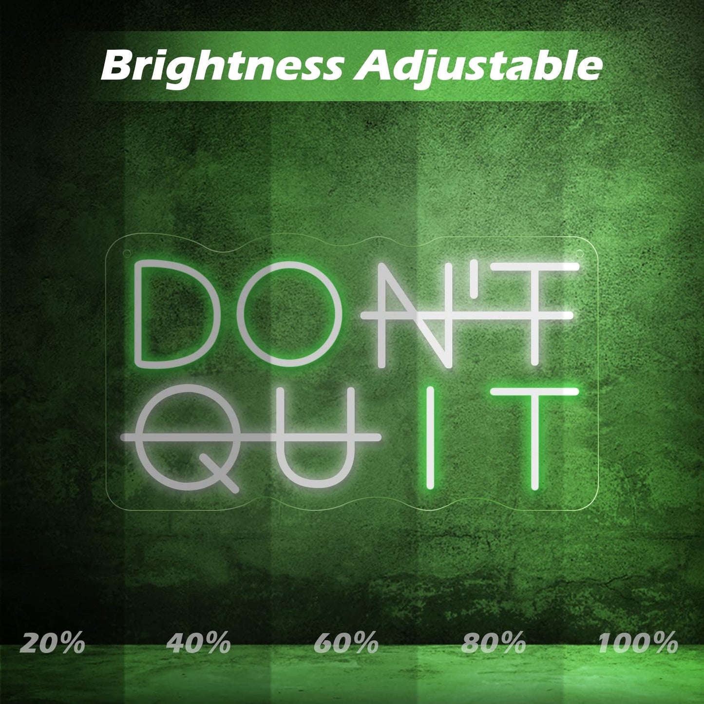 YIKBIK Don't Quit LED Neon Sign for Wall Decor, DO IT Neon Lights Party Decorations, USB Powered Switch LED Lights Adjustable for Office, Gym, Man Cave, Gamer Room Decor