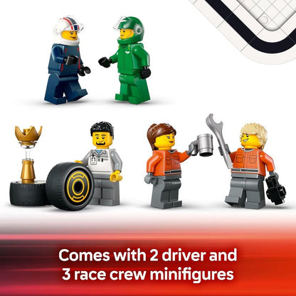 LEGO City F1 Truck & RB20 AMR24 Car Set - Building Toy for Kids Ages 8+ | Formula 1 Collectible Gift