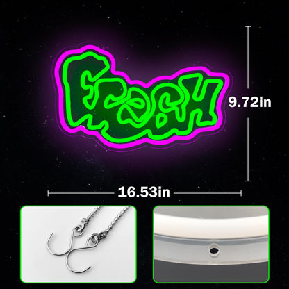 Fresh Neon Sign for Backdrop Dimmable 90s Hip Hop Party Decorations Led Hip Hop Graffiti Light Up Sign for Wall Decor Back to the 90s Neon Light for Christmas Birthday Gifts