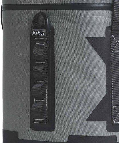 Insulated 21-Quart Nylon Ice Box Cooler - Waterproof Design with Shoulder Strap & Grab Handles | Black