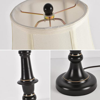 2 Pack Vintage Style Buffet Table Lamp, Traditional Bedside Lamps, Tall Table Lamp Set of Two for Living Room, Bedroom