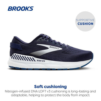 Brooks Men’s Beast GTS 24 Supportive Running & Walking Shoe - Peacoat/True Navy/White - 10.5 Wide