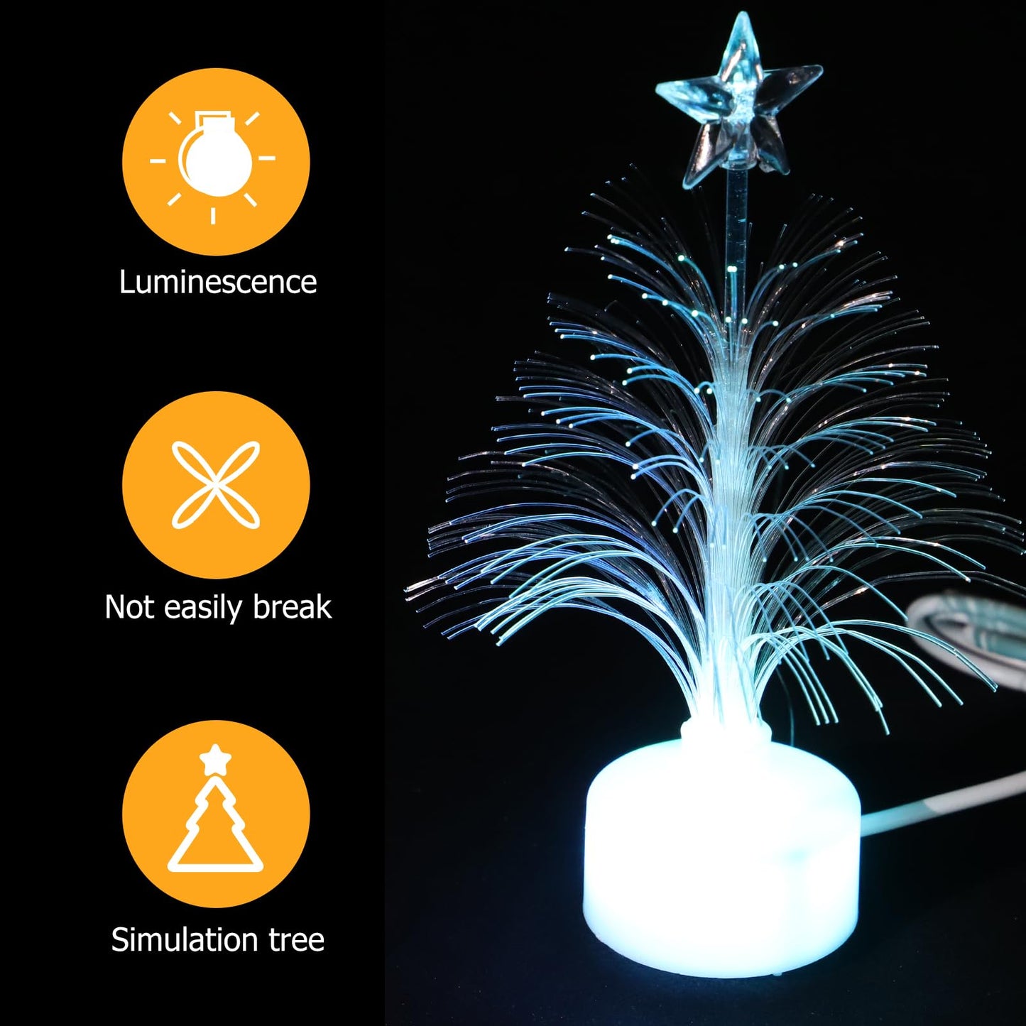 Christmas Tree USB Power Color Changing Fiber Optic Christmas Tree for Christmas Party Tabletop