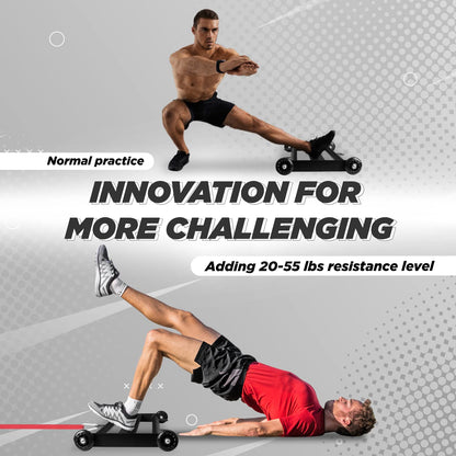 Yes4All Glute Ham Glider, Exercise Wheels for Home Gym Fitness, Glute Hamstring, Booty Building