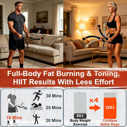 Bneajix Adjustable Ropeless Battle Ropes for Home Gym for Men & Women