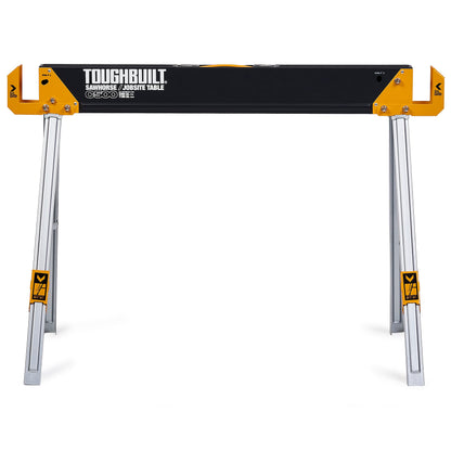 ToughBuilt - Folding Sawhorse/Jobsite Table - Sturdy, Durable, Lightweight, Heavy-Duty, 100% High Grade Steel, 41.5-Inch Easy Carry Handle - (TB-C550)