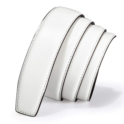 Barry.Wang Mens Ratchet Belt 2 Pack Buckle Gift Set Black Belts Leather Slide White Dragon Strap Adjustable 1 3/8" Wedding Business