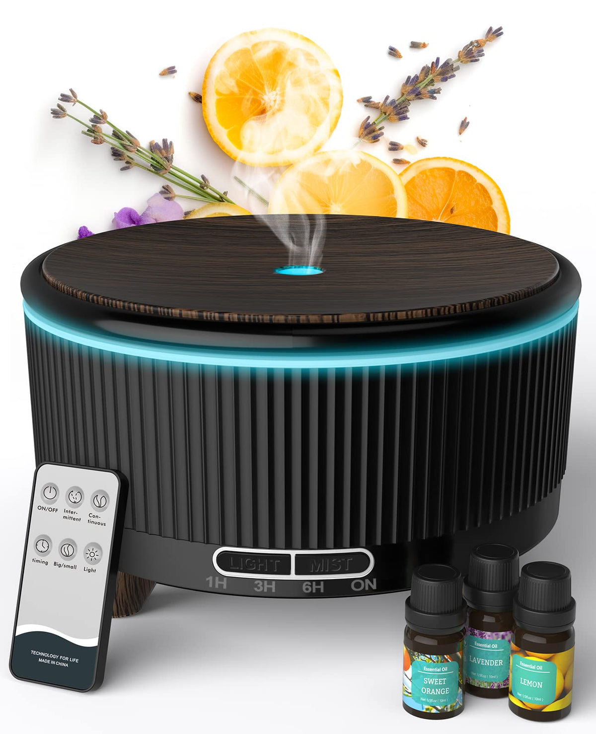 Essential Oil Diffuser for Home, Diffusers for Essential Oils Large Room, 500ml Aromatherapy Diffuser, 7 Colors Changed