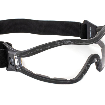 GV Z33 Motorcycle Skydiving Airsoft Goggle Low Profile Anti Fog Clear Lens Plus Storage Bag Global Vision